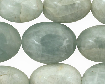 Aquamarine Flat Oval Graduated 12-24x9-28mm