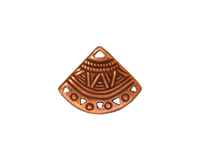 TierraCast Antique Copper (plated) Ethnic Fan Link 15x19mm