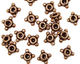 Antique Copper Beaded Square Rondelle 8mm