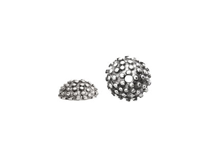 Nunn Design Antique Silver (plated) Urchin Bead Cap 5x12mm