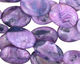 Purple Wave Agate Flat Oval 20x15mm