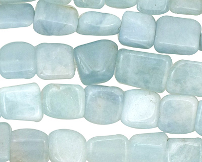 Aquamarine Irregular Puff Square 8-11x10-11mm
