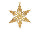 Brass Poinsettia Filigree 42x51mm