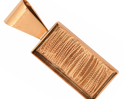 Copper Rectangle Bezel 14x28mm