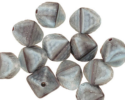 Czech Glass Storm Cloud Patterned Diamond 12x9mm