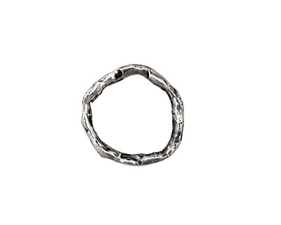 Rustic Charms Sterling Silver Small Rustic Round Link 16mm