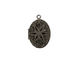 Gunmetal Oval Filigree Heirloom Locket 17x25mm