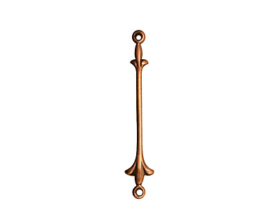 Stampt Antique Copper (plated) Fleur de Lis Connector 27x5mm
