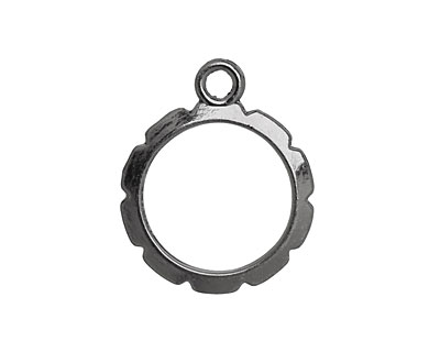 Artistic Wire Hematite Round Wrapper 20x24mm