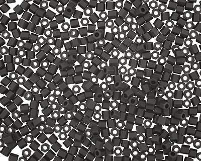 TOHO Opaque Frosted Jet Hex 11/0 Seed Bead