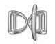 TierraCast Rhodium (plated) Slotted D Ring Set 17x20mm, 30mm bar