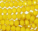 Vintage Yellow Crystal Faceted Rondelle 8mm