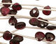 Garnet Faceted Flat Teardrop 7-8mm