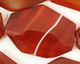Carnelian Faceted Flat Slab 35-42x29-31mm
