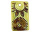 Earthenwood Studio Ceramic Acid Lime Gear Pendant 22x37mm