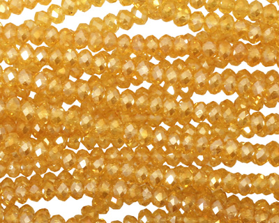 Sunflower Crystal Faceted Rondelle 3mm