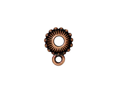 TierraCast Antique Copper (plated) Beaded Crown Euro Bail 7x15mm