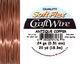 Soft Flex Non-Tarnish Antique Copper Craft Wire 24 gauge, 20 yards