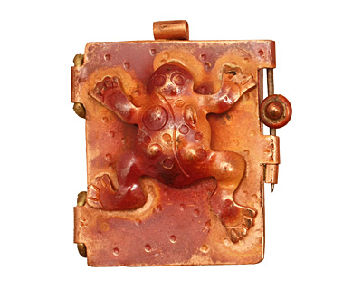 Patricia Healey Copper Frog Locket 39x44mm