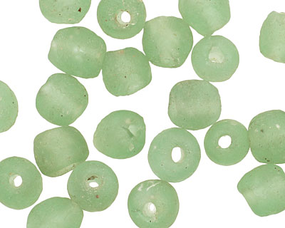 African Recycled Glass (bottle) Irregular Round 9-10mm