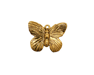 Stampt Antique Gold (plated) Butterfly Charm 19x15mm