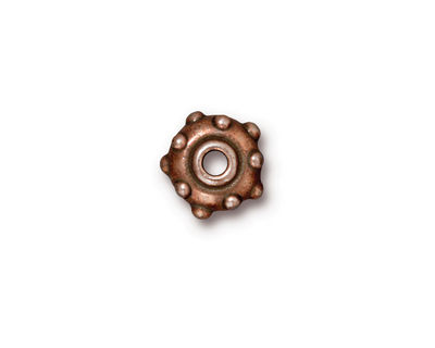 TierraCast Antique Copper (plated) Large Hole Rivet Rondelle 5x11mm