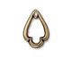TierraCast Antique Brass (plated) Trefoil Charm 16x24mm