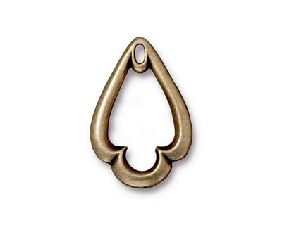 TierraCast Antique Brass (plated) Trefoil Charm 16x24mm