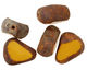 Czech Glass Goldenrod Stone Picasso Chunky Table Cut Nugget 19x16mm