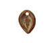 Kylie Parry Ceramic Rust & Sage Tiny Autumn Leaf Charm 15x21mm
