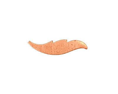 Copper Left Small Slender Leaf Blank 6x24mm