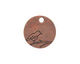 Nunn Design Antique Copper (plated) Small Circle Bird Tag 19mm