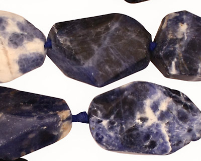 Sodalite Faceted Nugget 21-28x14-18mm
