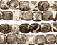 Black Tree Agate Puff Square 8mm