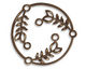 Vintaj Natural Brass Fern Laurel Connector 36mm