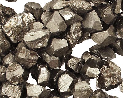 Golden Pyrite (silver tone) Faceted Nugget 5-10x7-10mm