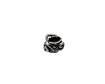 Rustic Charms Sterling Silver Smaller Tube w/ Bail 5x10mm