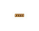 TierraCast Antique Gold (plated) Beaded 2-Hole Bar 11x4mm