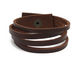 Brown Banded Leather Cuff 7/8"