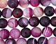 Purple Line Agate Faceted Round 10mm