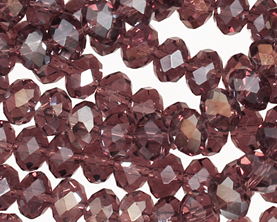 Medium Purple AB Crystal Faceted Rondelle 8mm