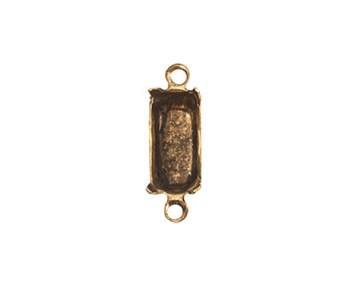 Nunn Design Antique Gold (plated) Rectangle Prong Setting 16x6mm