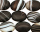 Black Sardonyx (matte) Flat Oval 18x13mm
