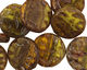 Czech Glass Citrus Zest Groovy Coin 20mm