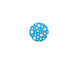 Lillypilly Turquoise Scattered Dots Anodized Aluminum Disc 11mm, 24 gauge
