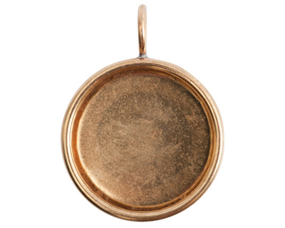 Nunn Design Brass Small Deep Circle Bezel 26x34mm