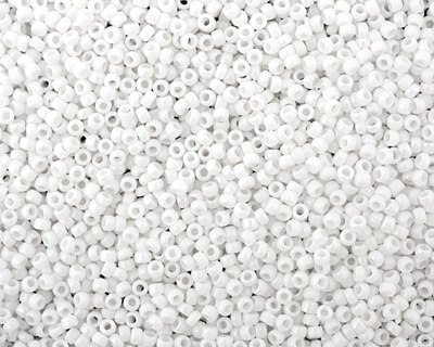 TOHO Matte Opaque White Round 15/0 Seed Bead