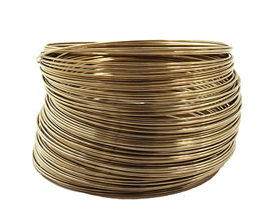 Remembrance Stainless Steel Memory Wire Harvest Gold Bracelet 1 oz.