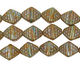 Czech Glass Misty Moors Patterned Diamond 12x9mm