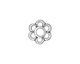 TierraCast Antique Silver (plated) 6 Petal Link 14mm